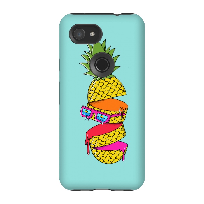 Pixel 3A StrongFit Pineapple Colors by Coffee Man