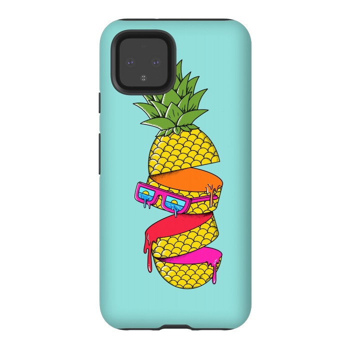 Pixel 4 StrongFit Pineapple Colors by Coffee Man