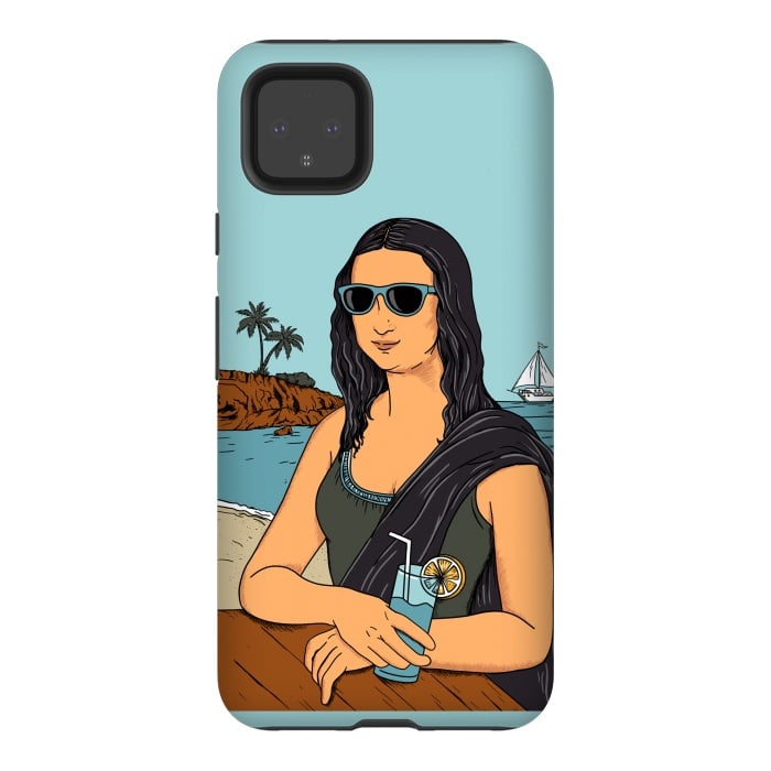 Pixel 4XL StrongFit Mona Lisa Beach by Coffee Man