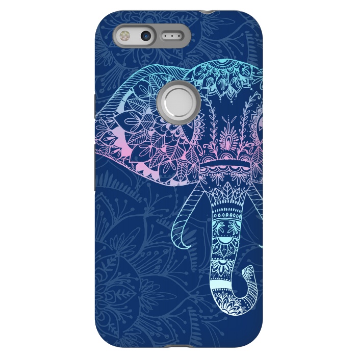 Pixel StrongFit Elephant Floral by Rose Halsey