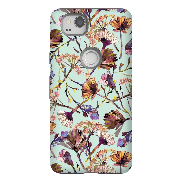 Pixel 2 StrongFit Dry Spring Flowers by Ninola Design