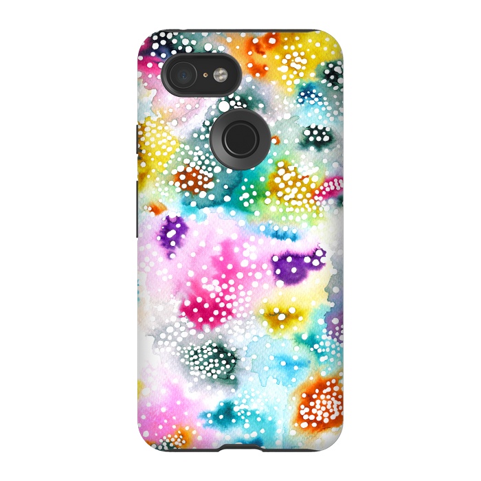 Pixel 3 StrongFit Experimental Watercolor Marble by Ninola Design