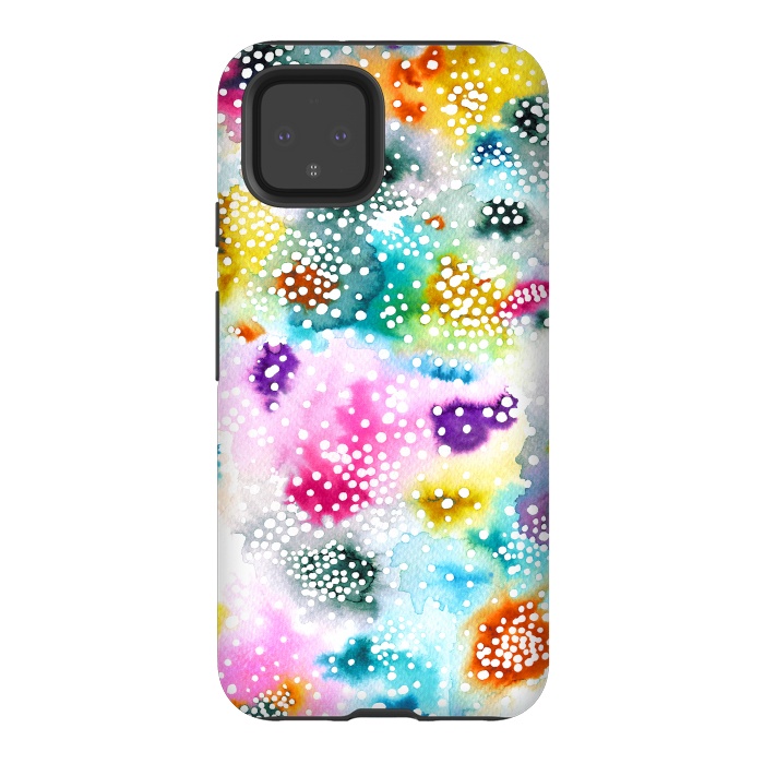 Pixel 4 StrongFit Experimental Watercolor Marble by Ninola Design