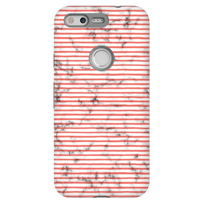 Pixel StrongFit Marble Marker Coral Stripes by Ninola Design