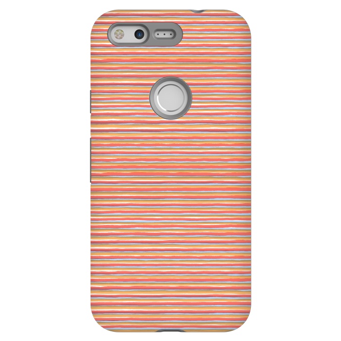 Pixel StrongFit Multi Marker Stripes Summer Coral by Ninola Design