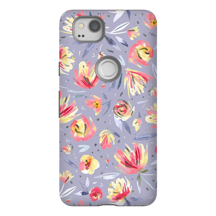 Pixel 2 StrongFit Festival Coral Peonies by Ninola Design