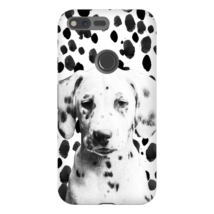 Pixel XL StrongFit Cute dalmatian puppy and ink spots by Oana 