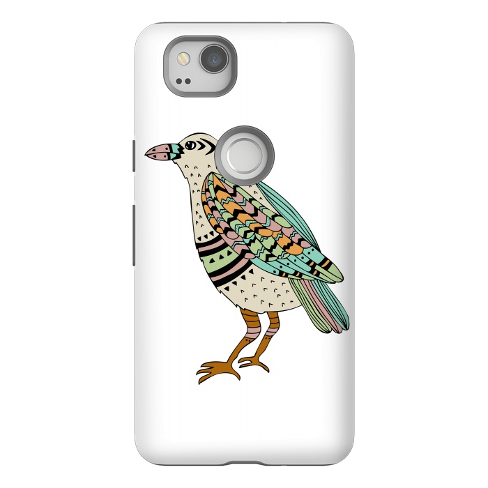 Pixel 2 StrongFit Playful Crow by Pom Graphic Design