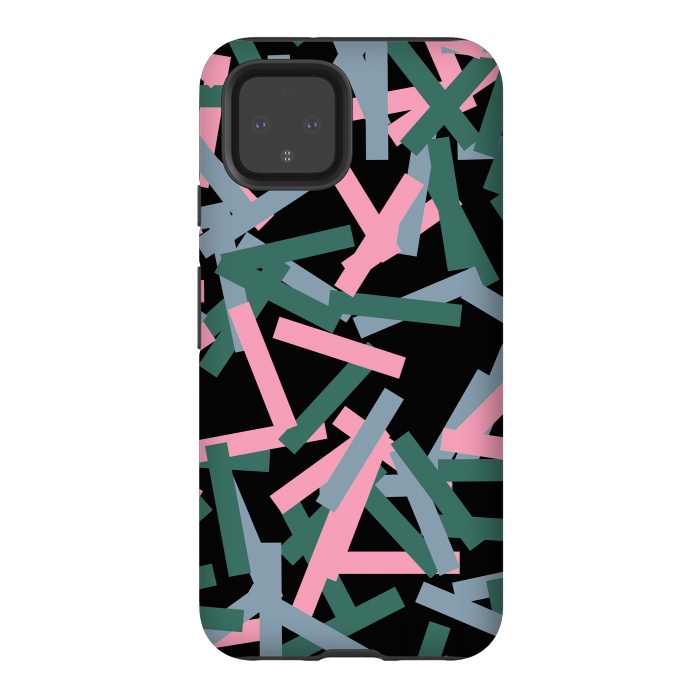 Pixel 4 StrongFit Rectangular Confetti Pink by Ninola Design