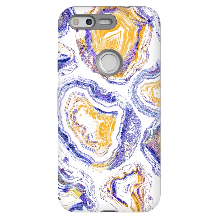 Pixel StrongFit Agate gemstone marble colorful painting by Oana 