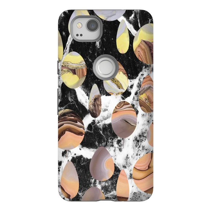 Pixel 2 StrongFit Marble stones abstract art by Oana 