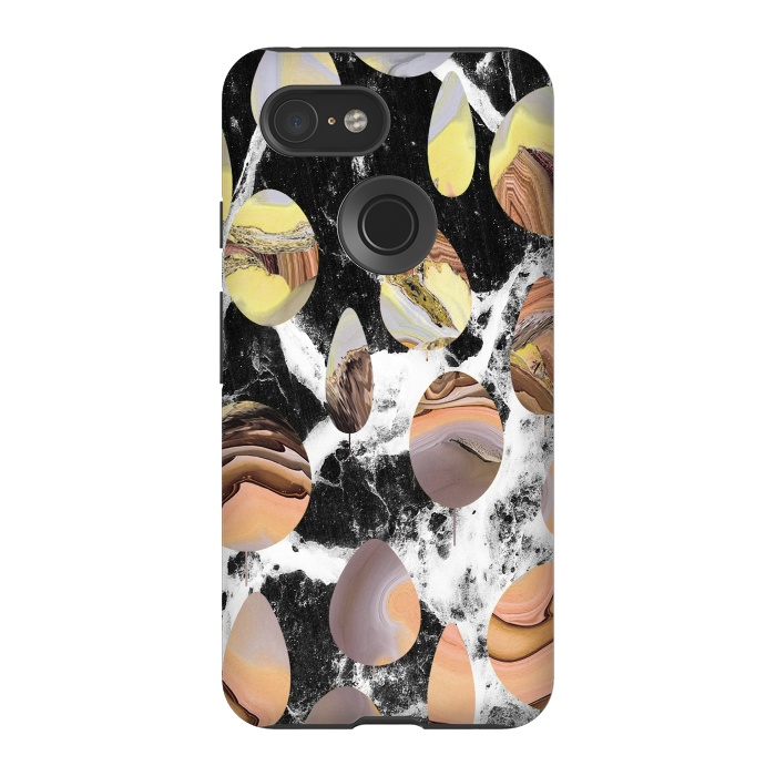 Pixel 3 StrongFit Marble stones abstract art by Oana 