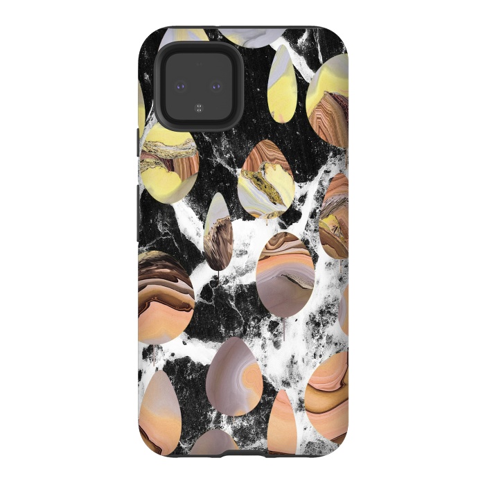 Pixel 4 StrongFit Marble stones abstract art by Oana 