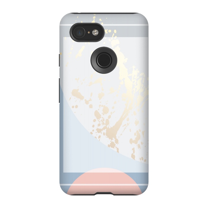 Pixel 3 StrongFit Pastel Colors In Marbling by ArtsCase