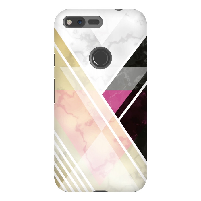 Pixel XL StrongFit Superposition Of Lines In Marble by ArtsCase