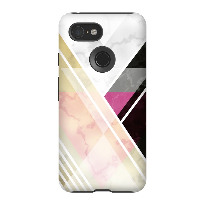 Pixel 3 StrongFit Superposition Of Lines In Marble by ArtsCase