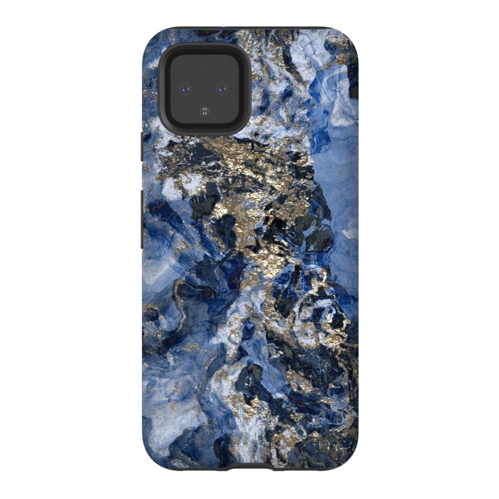 Pixel 4 StrongFit Glamorous Blue Mineral by Andrea Haase