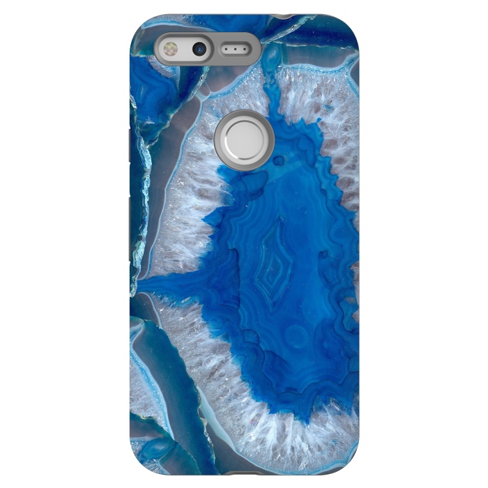 Pixel StrongFit Blue Gemstone Geode by Andrea Haase