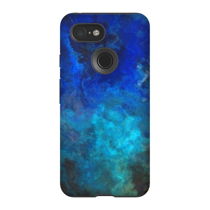 Pixel 3 StrongFit Blue Malachit Stone by Andrea Haase