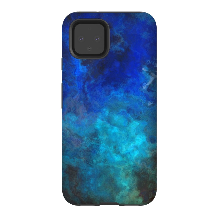 Pixel 4 StrongFit Blue Malachit Stone by Andrea Haase