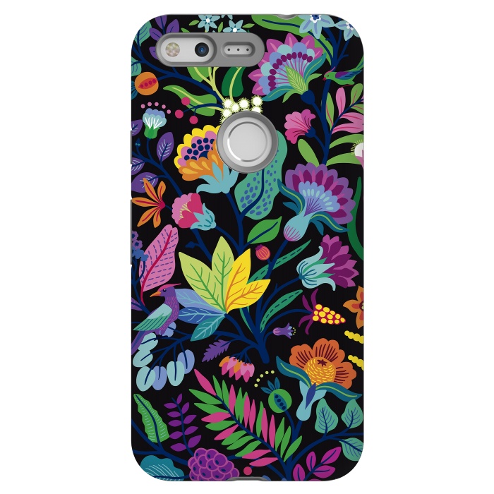 Pixel StrongFit Flowers Bright Colors by ArtsCase