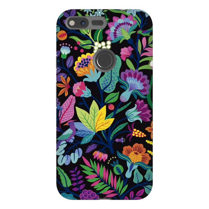 Pixel XL StrongFit Flowers Bright Colors by ArtsCase