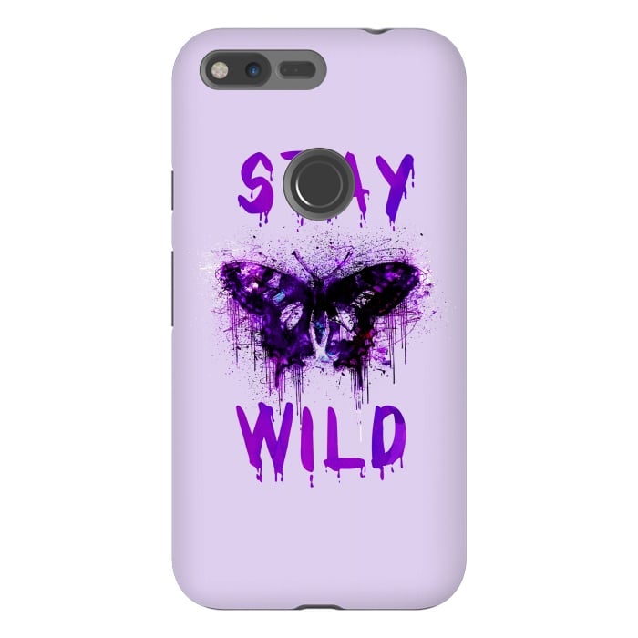 Pixel XL StrongFit Stay Wild Butterfly by Andrea Haase