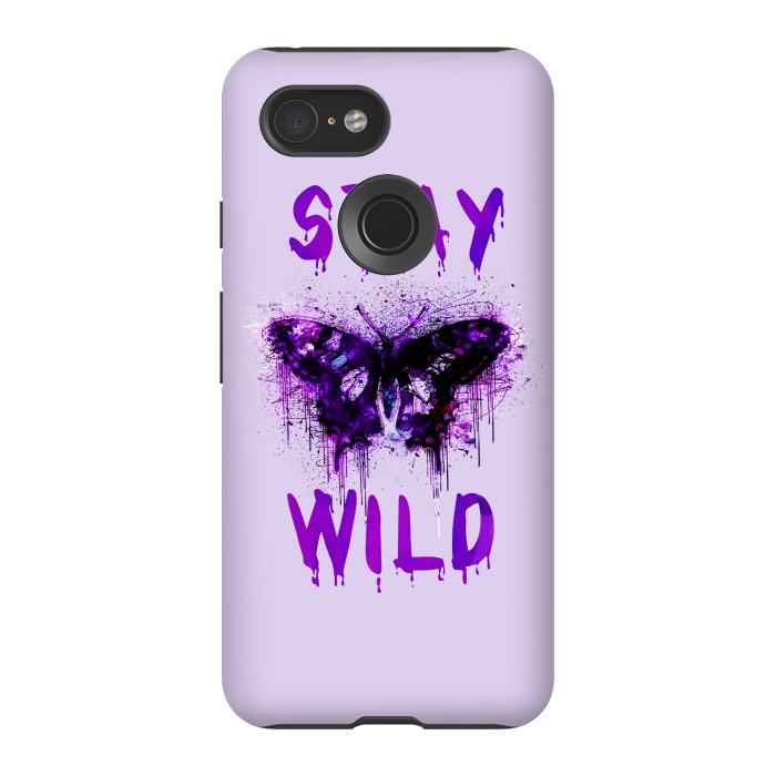 Pixel 3 StrongFit Stay Wild Butterfly by Andrea Haase