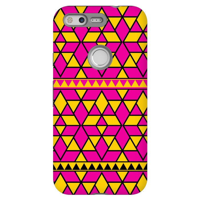 Pixel StrongFit pink yellow triangle by TMSarts