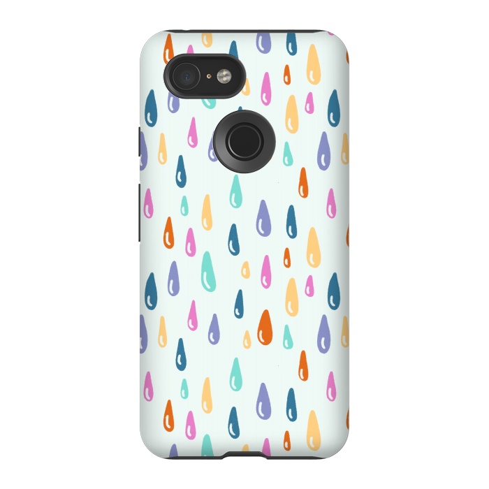 Pixel 3 StrongFit Rainbow Raindrops by Melissa Pedersen