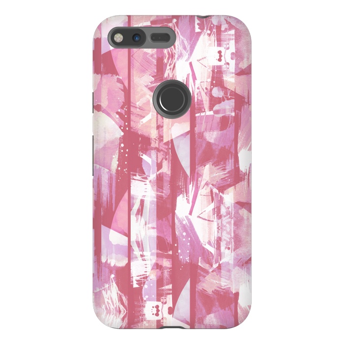 Pixel XL StrongFit Pastel watercolor brushed stripes by Oana 