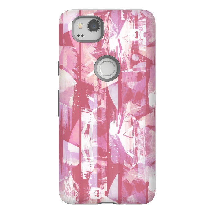 Pixel 2 StrongFit Pastel watercolor brushed stripes by Oana 