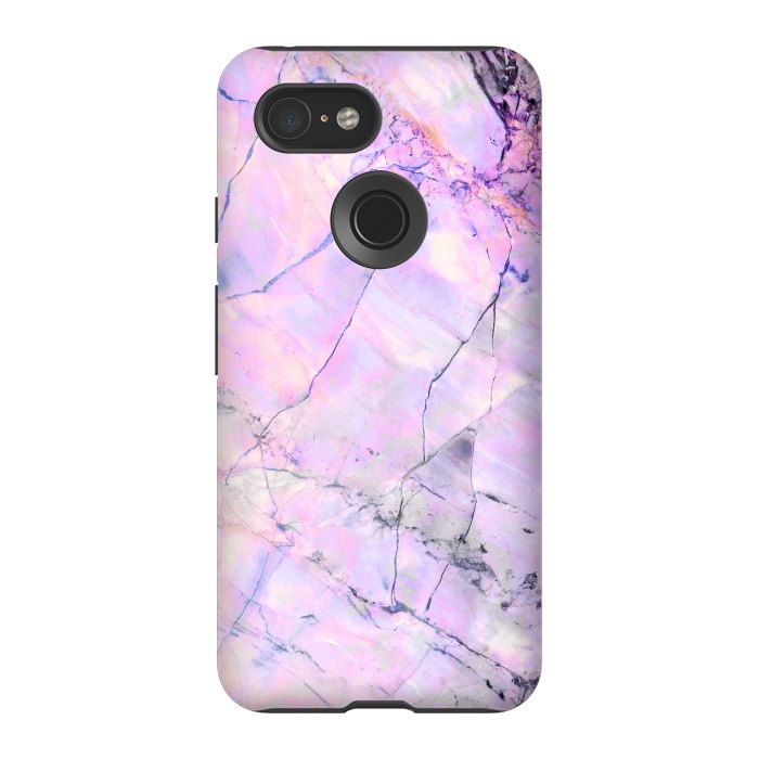Pixel 3 StrongFit Iridescent pastel marble by Oana 