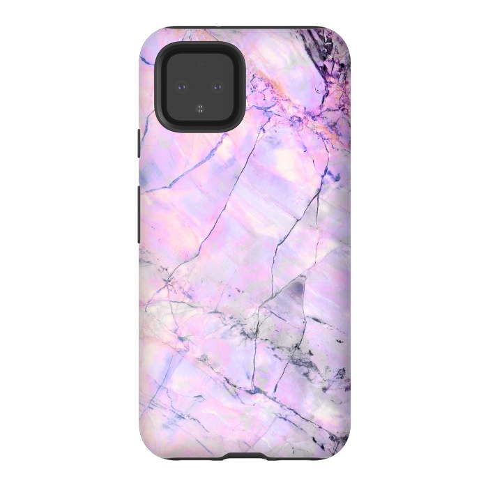 Pixel 4 StrongFit Iridescent pastel marble by Oana 