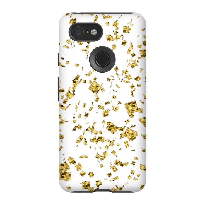 Pixel 3 StrongFit Gold Flakes by Ashley Camille