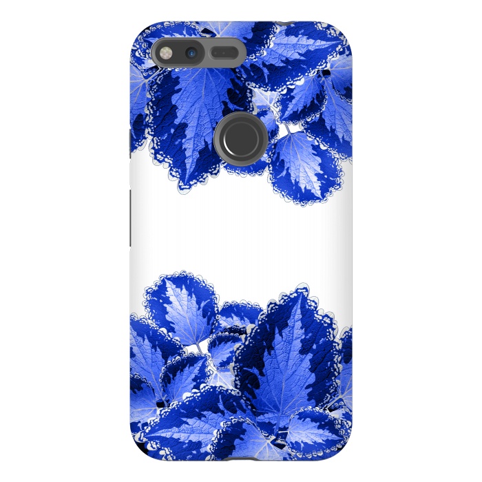 Pixel XL StrongFit Blue Flowers by Ashley Camille