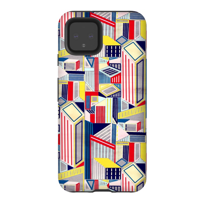 Pixel 4 StrongFit Abstract Minimalism City (Textured & Bright)  by Tigatiga