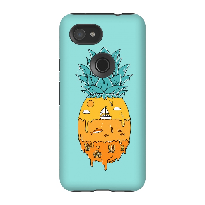 Pixel 3A StrongFit Pineapple Landscape green by Coffee Man
