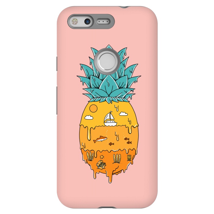 Pixel StrongFit Pineapple Landscape pink by Coffee Man