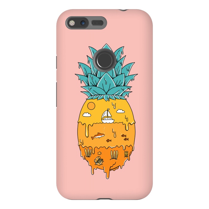 Pixel XL StrongFit Pineapple Landscape pink by Coffee Man