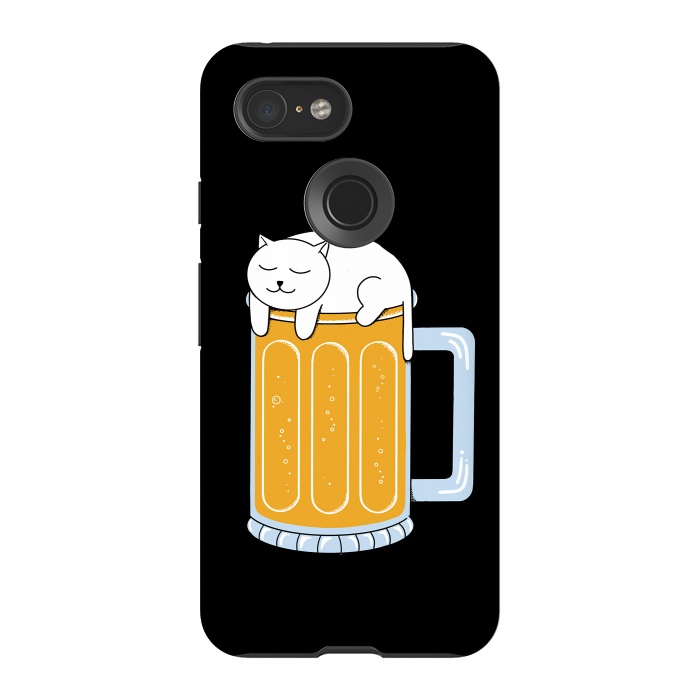 Pixel 3 StrongFit Cat beer by Coffee Man