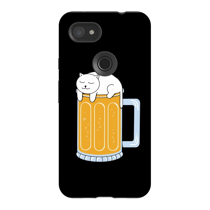 Pixel 3AXL StrongFit Cat beer by Coffee Man
