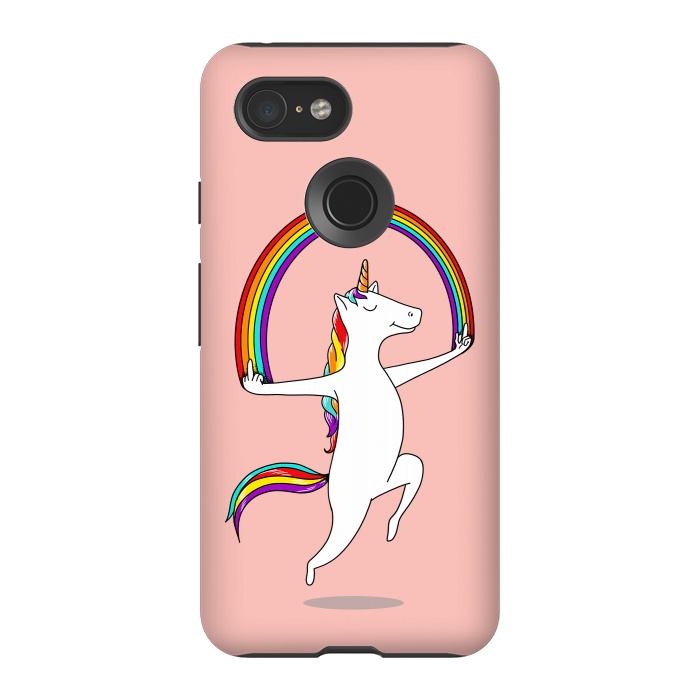 Pixel 3 StrongFit Unicorn Magic pink by Coffee Man