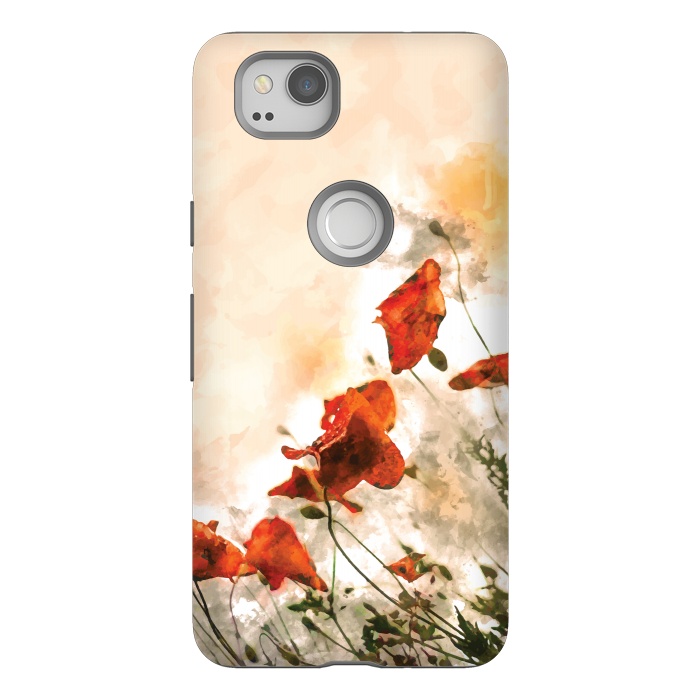 Pixel 2 StrongFit Red Poppy II by Creativeaxle