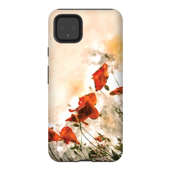 Pixel 4XL StrongFit Red Poppy II by Creativeaxle