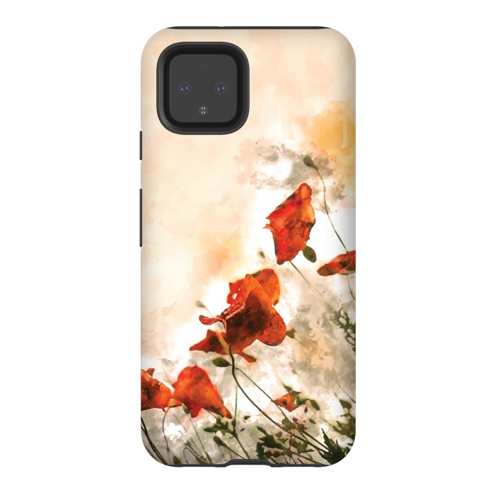Pixel 4 StrongFit Red Poppy II by Creativeaxle