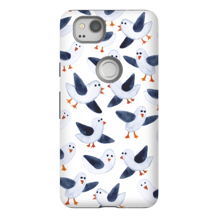 Pixel 2 StrongFit Salt and Pepper Seagulls by gingerlique