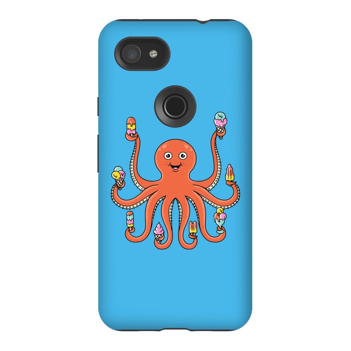 Pixel 3AXL StrongFit Octopus Ice Creams by Coffee Man
