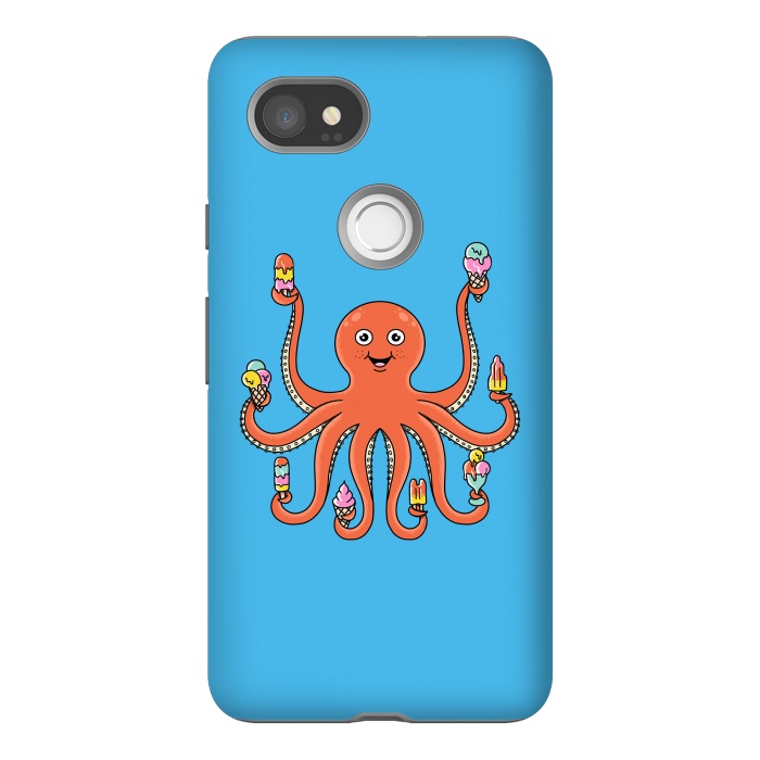 Pixel 2XL StrongFit Octopus Ice Creams by Coffee Man