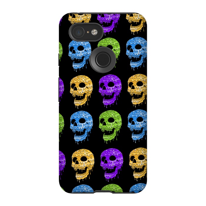 Pixel 3 StrongFit Skulls Colors by Coffee Man